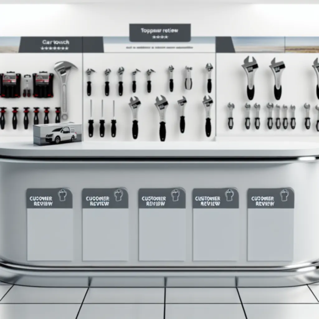 Selection of customer favourite automotive tools displayed on a workbench