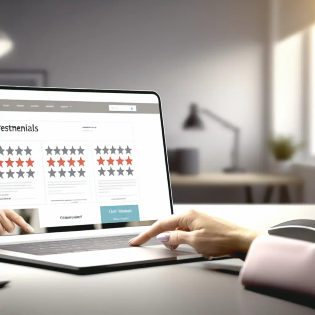 Illustration of customer reviews and star ratings