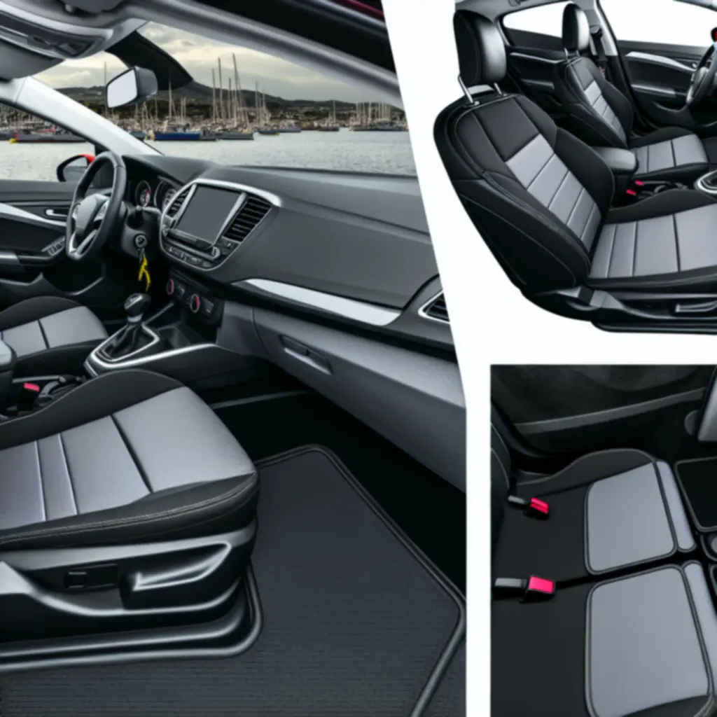 Modern vehicle interior showcasing premium accessories